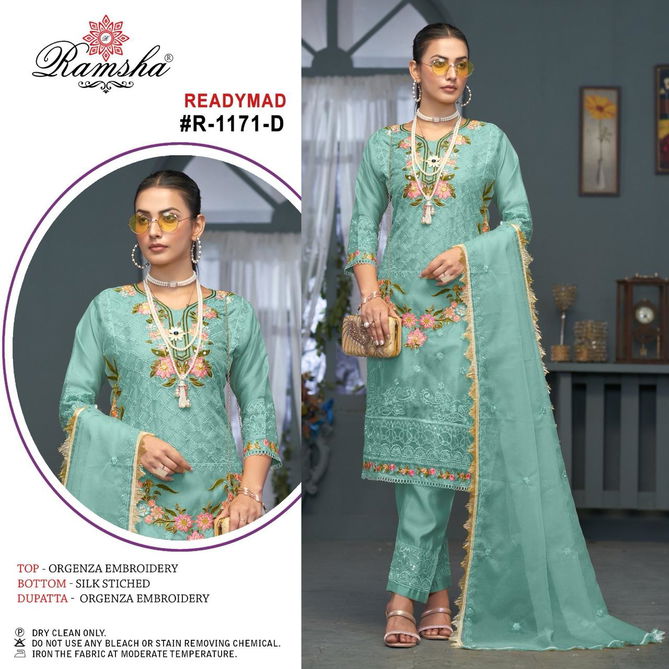 R 1171 Nx Ramsha Organza Pakistani Readymade Suits Wholesalers In Surat
